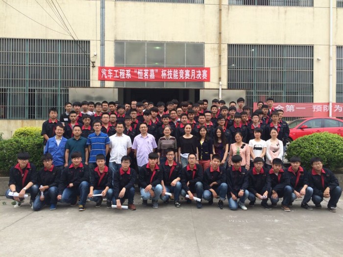 2015年汽车工程系“恒茗嘉”杯技能竞赛月决赛开幕